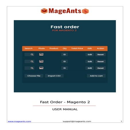 Magento 2 wholesale fast order