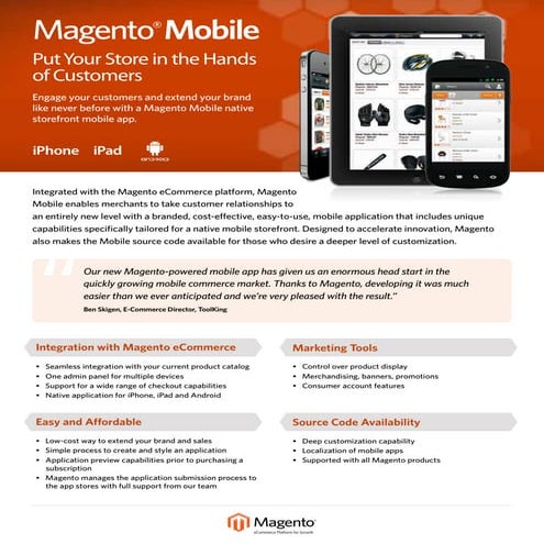 Magento Mobile Datasheet