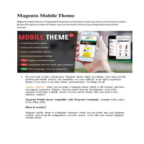 Magento mobile theme