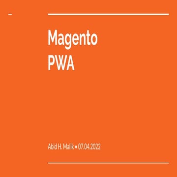 Introduction to Magento PWA