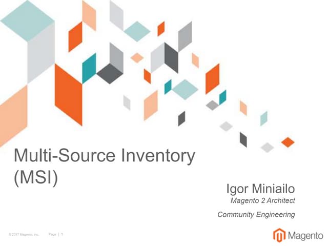 Magento Multi-Source Inventory (MSI)