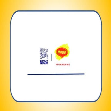 Marketing Strategy- Maggi