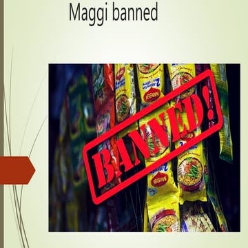 Maggi banned