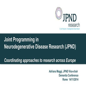 Adriana Maggi - Italian EU Presidency Conference on Dementia