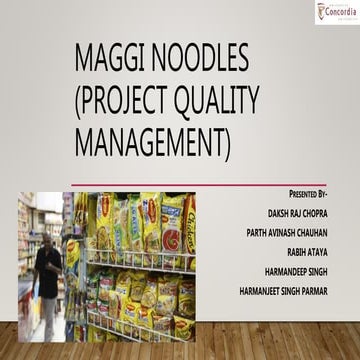 Maggi noodles Case Study