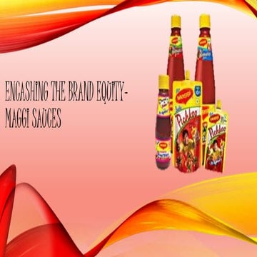 Maggi sauces brand management sec b