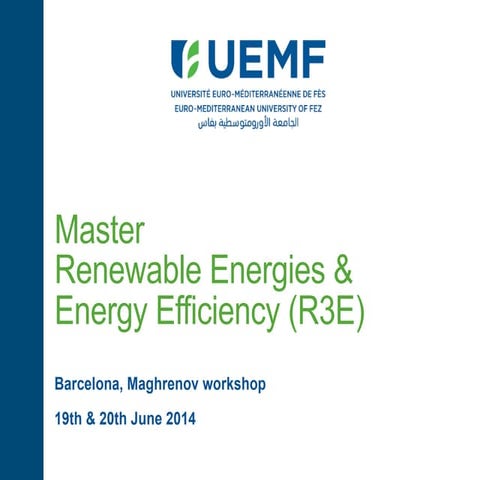 Maghrenov workshop-on-capacity-building-eu-master-renewable-energies-and-ener...
