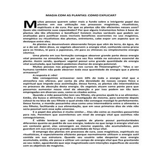 Magia com as Plantas