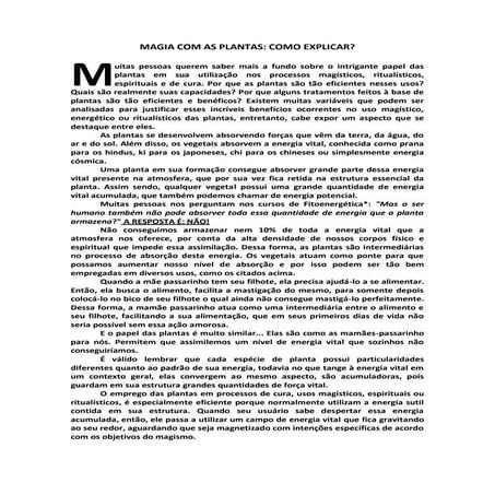 Magia com as Plantas 