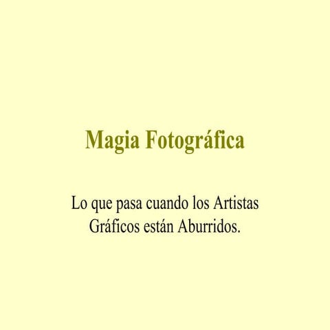 Magia fotográfica