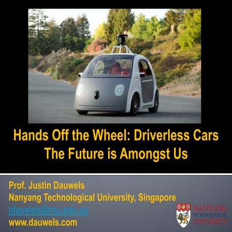 MA2017 | Dr. Justin Dauwels | Future Scenarios : The Future of Mobility
