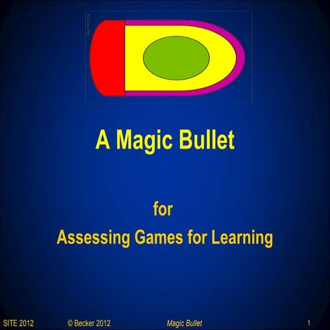 A Magic Bullet for Assessing Games for Learning