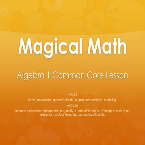 Magic mathlesson