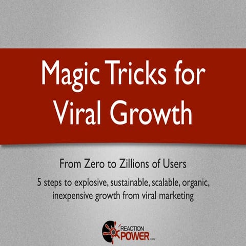 Magic tricks for viral growth: From Zero to Zillions of Users