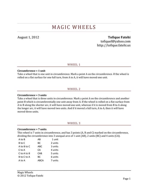 Magic Wheels