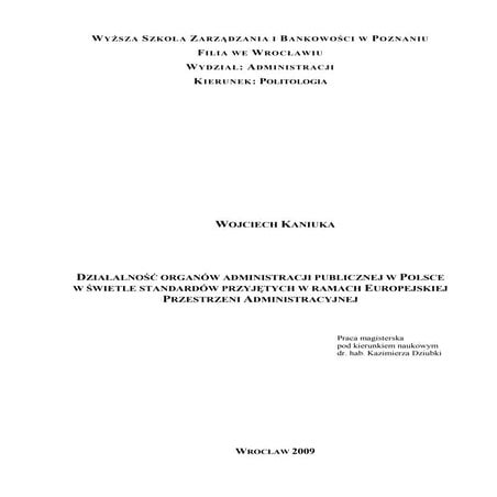 Moja praca magisterska dziesięć lat później | PDF