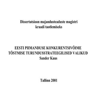 Magistri presentatsioon   sander kaus