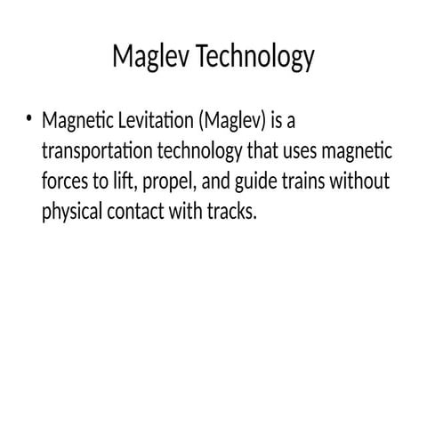 Maglev Technology: Principles, Advantages, and Future of High-Speed ...