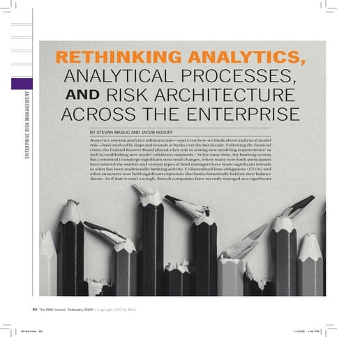 Rethinking Analytics, Analytical Processes, and Risk Architecture Across the ...