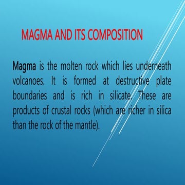 MAGMA-AND-ITS-COMPOSITION for grade nine