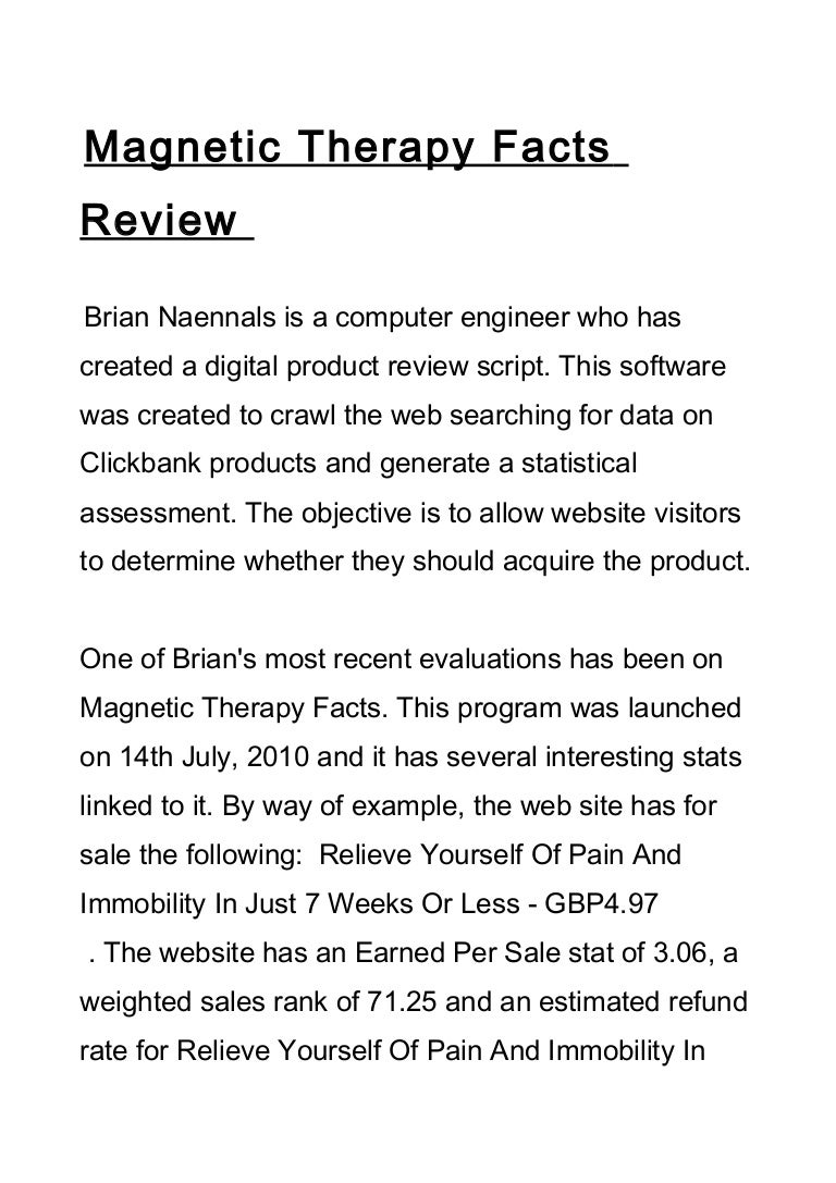 magnetic therapy facts review computer engineer facts