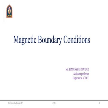 Magnetic boundary conditions 3rd 4