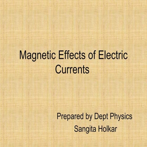 Magnetic effects