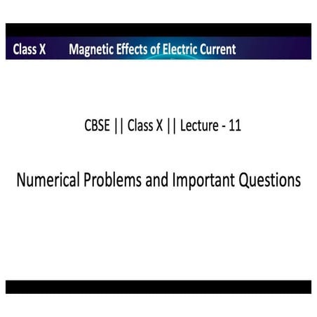 Magnetic effects of electric current class 10 notes | PDF