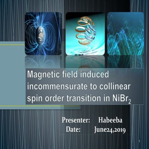 Magnetic field induced incommensurate to collinear spin order