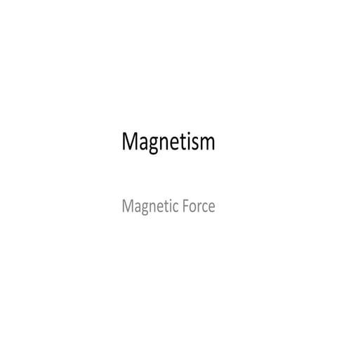 Magnetic force