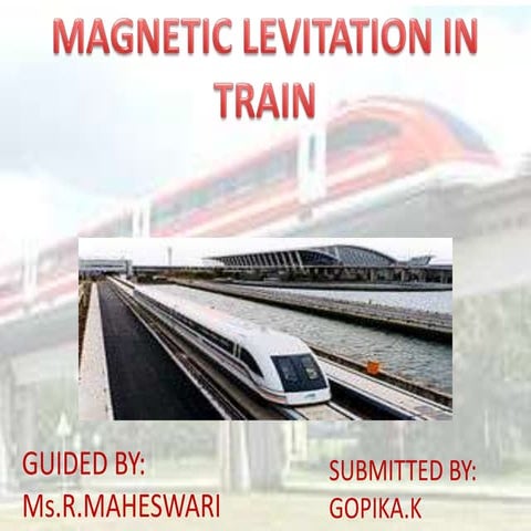 Maglev Train Paper Presentation, Magnetic Leviation Train, High Speed ...