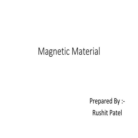 Magnetic materials