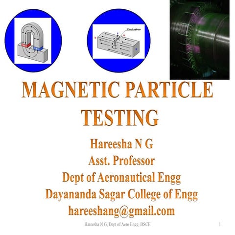Magnetic particle inspection