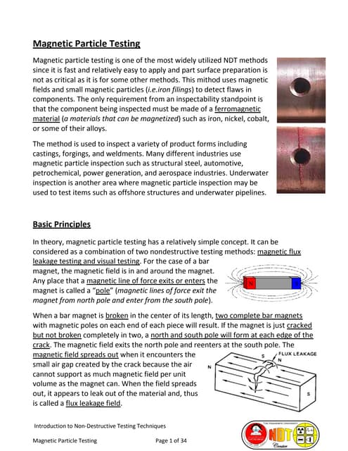 Magnetic particle inspection | PPTX