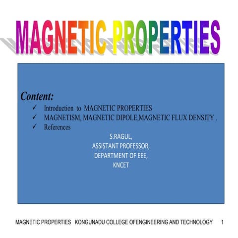 Magnetic properties