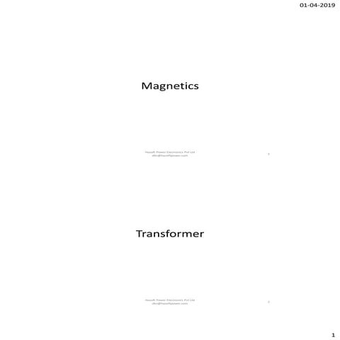 Magnetics 1 | PDF