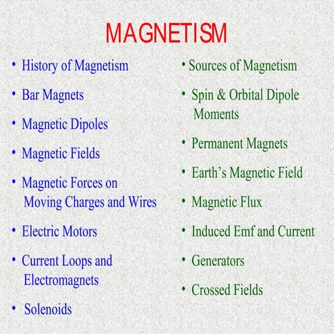 Magnetism