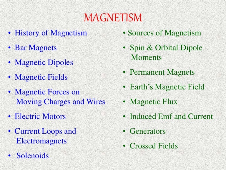 Magnetism