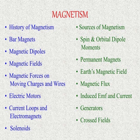 Magnetism