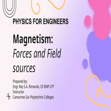 Magnetism  Lesson in Physics for Engineers