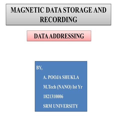Magnetism data addressing