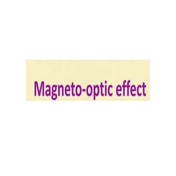 Magneto optic effect
