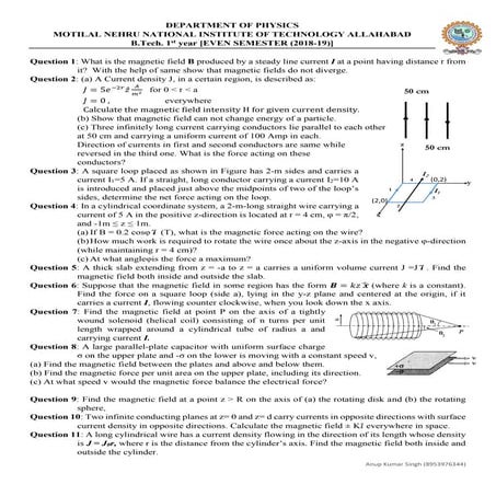 Magnetostatics questions