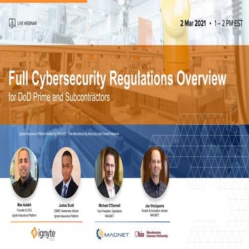 Full Cybersecurity Regulations Overview for DoD Prime and Subcontractors