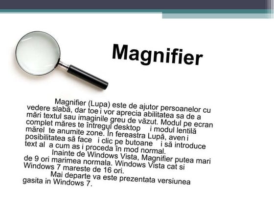 Windows magnifier tool | PPT