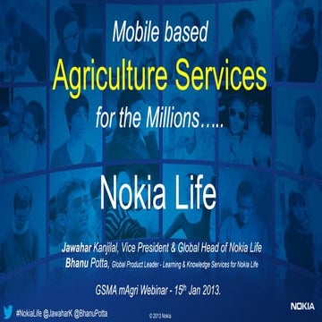mAgri Webinar: Exploring the Nokia Life Agriculture Service