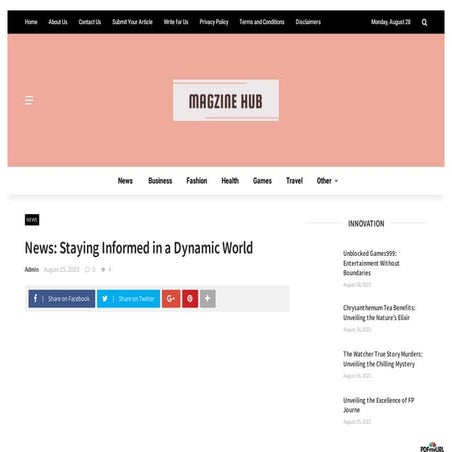 News: Staying Informed in a Dynamic World