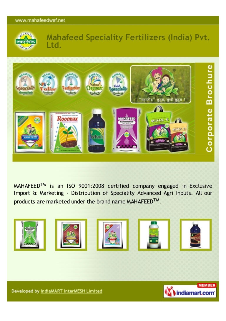 Mahafeed Speciality Fertilizers (India) Pvt. Ltd., Pune, chelated mic…