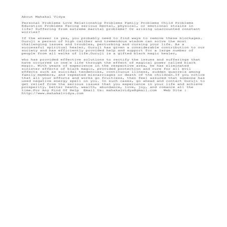 Mahakal vidya black magic removal