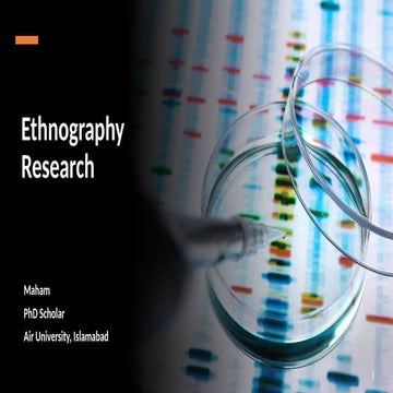 Ethnography Research by Maham LecturerUOLI